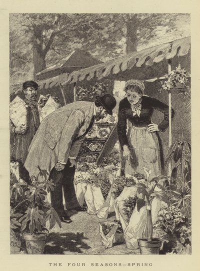 Čtvero ročních období, jaro od Adrien Emmanuel Marie